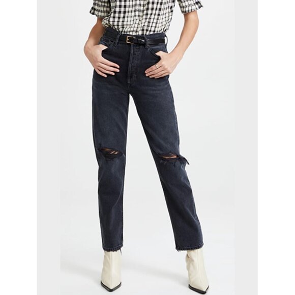 Agolde 90s Pinch Waist High Rise Straight Jean Size 23 - Picture 2 of 16